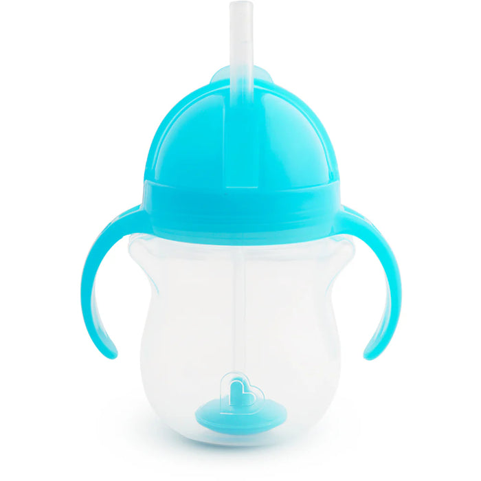 Munchkin Any Angle™ Click Lock® Weighted 7oz Straw Trainer Cup - Light Blue