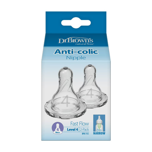 Dr Brown's Level 4 Narrow/Standard Silicone Nipples (2-Pack) - Preggy Plus