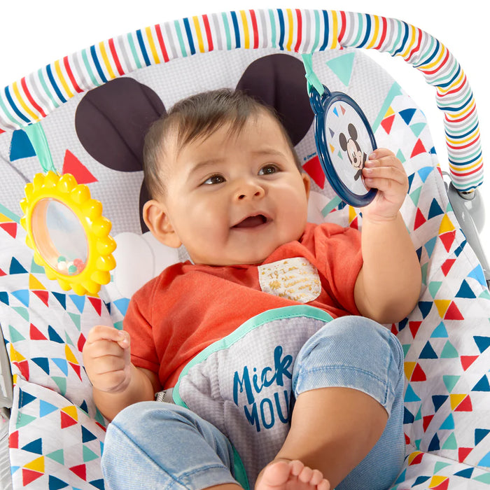 Bright Starts Disney Baby Mickey Mouse Happy Triangles Vibrating Bouncer