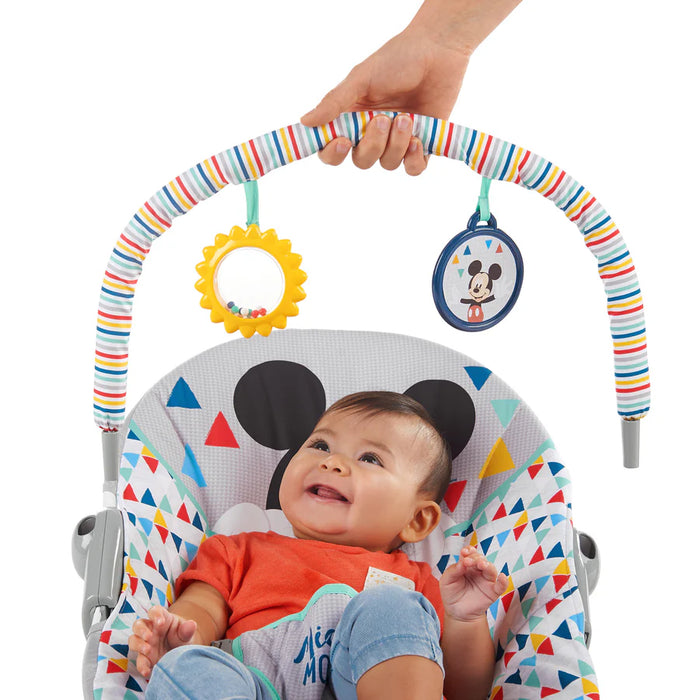 Bright Starts Disney Baby Mickey Mouse Happy Triangles Vibrating Bouncer
