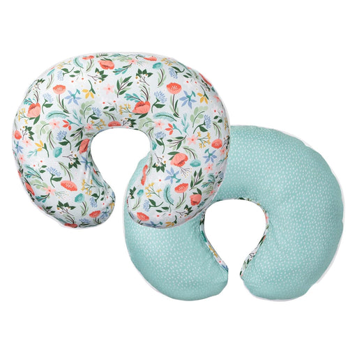 Boppy Premium  SLIPCOVER for Nursing Pillows - Mint Flower Shower - Preggy Plus