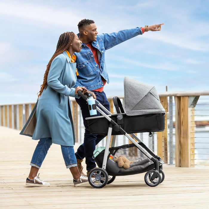 Evenflo Omni Plus Modular Travel System with LiteMax Sport Rear-Facing Infant Car Seat (Mylar Gray)