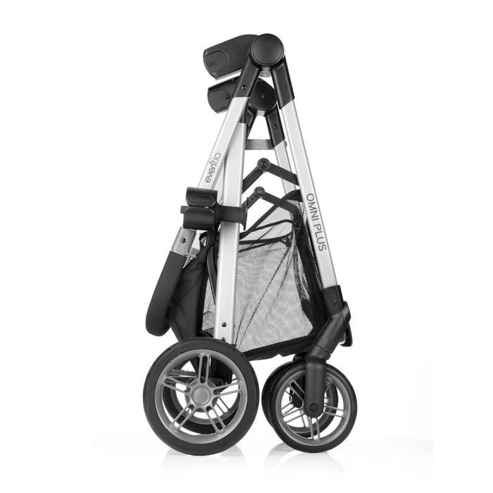 Evenflo Omni Plus Modular Travel System with LiteMax Sport Rear-Facing Infant Car Seat (Mylar Gray)