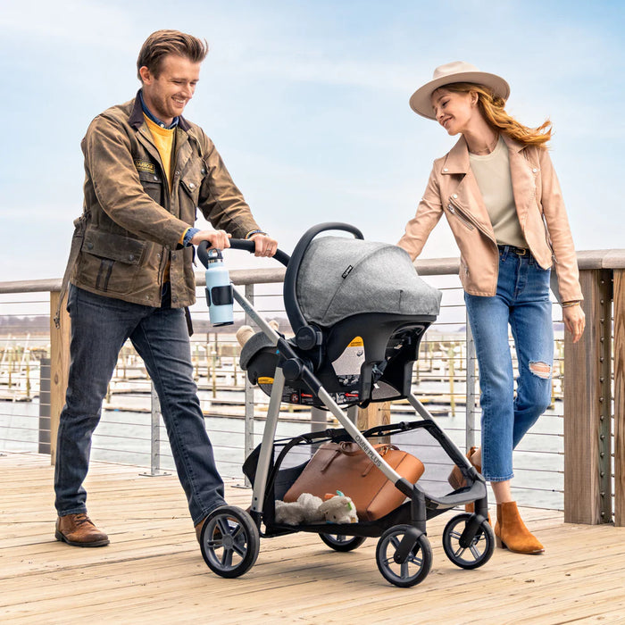 Evenflo Omni Plus Modular Travel System with LiteMax Sport Rear-Facing Infant Car Seat (Mylar Gray)