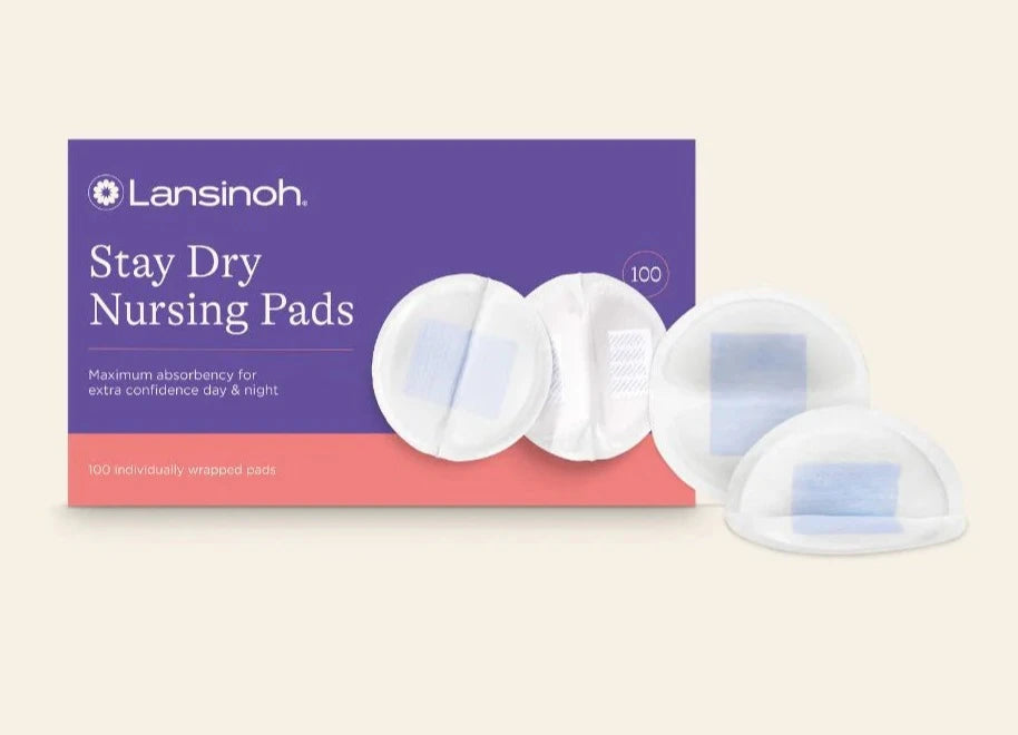 Lansinoh Stay Dry Disposable Nursing Pads for Breastfeeding, 100 Ct