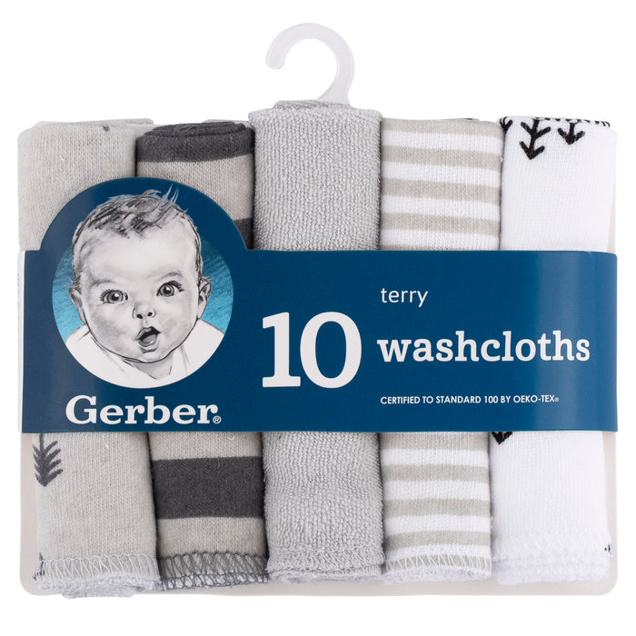 Gerber 10-Pack Washcloths Set (34520R060 B01 OSZ)