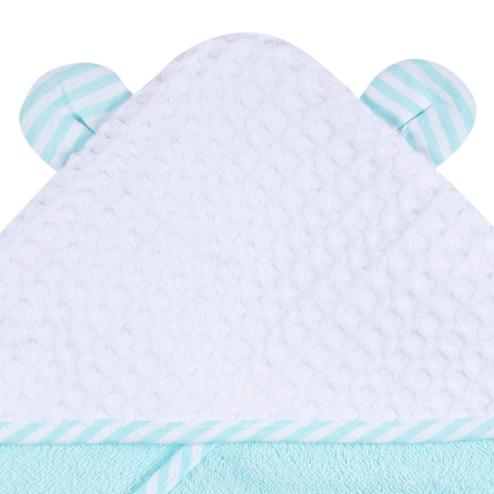 Gerber 2-Piece Neutral Baby Girls Little Animals Hooded Towel and Washcloth Mitt Set (345232030 N01 OSZ)