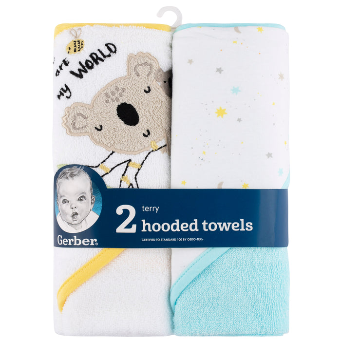 Gerber 2-Pack Neutral Baby Hooded Towel Set (345322030 N01 OSZ)