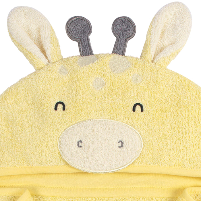 Gerber 4-Piece Baby Neutral Yellow Giraffe Towel & Washcloths (4236041DA N01 OSZ)