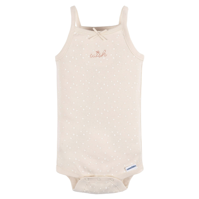 Gerber® 4-Pack Baby Girls Starfish Sleeveless Onesies, 12 Months (430736 G02 INF 12M)