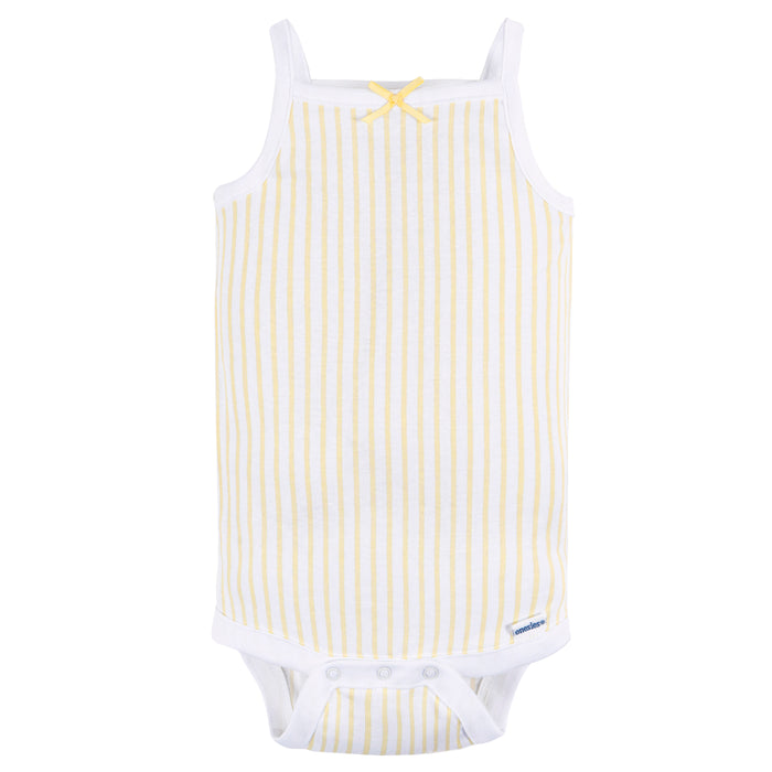 Gerber® 4-Pack Baby Girls Seaside Sleeveless Onesies, 6-9 Months (430736 G03 NB2 6/9)