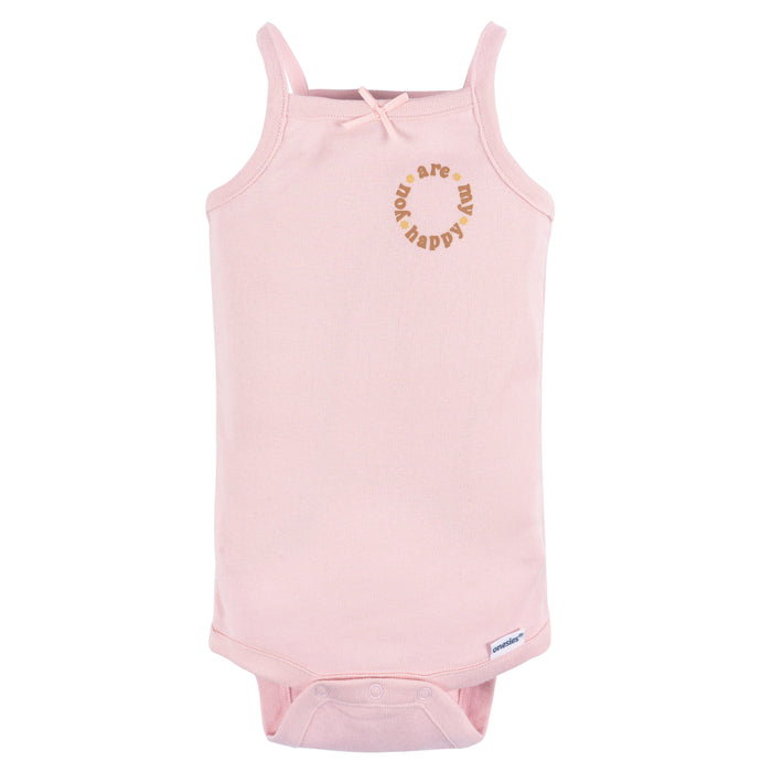 Gerber® 4-Pack Baby Girls Retro Floral Sleeveless Onesies, Newborn (430736 G04 NB2 Newborn)