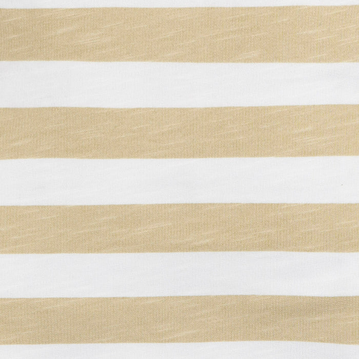 Gerber Baby Boys Tan Stripe Collared Romper, Tan Stripe, 12M (432137 B01 INF 12M)