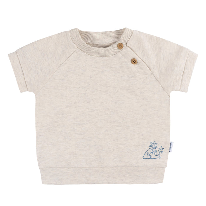 Gerber 2-Piece Baby Boys Surf Life T-Shirt and Shorts Set, 3-6 Months (434227 B02 NB4 3/6)