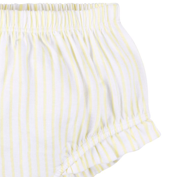 Gerber 2-Piece Baby Girls Yellow Stripe Tank Top & Diaper Cover Set, 0-3 Months (434797 G02 NB4 0/3)