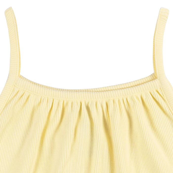 Gerber 2-Piece Infant and Toddler Girls Yellow Tank Top & Shorts Set, 4T (439046 G03 TD1 4T)