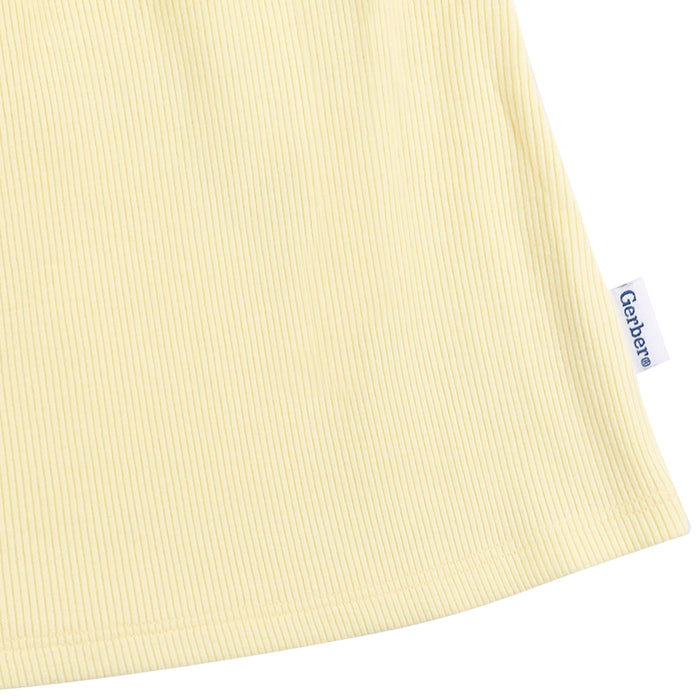 Gerber 2-Piece Infant and Toddler Girls Yellow Tank Top & Shorts Set, 3T (439046 G03 TD1 3T)