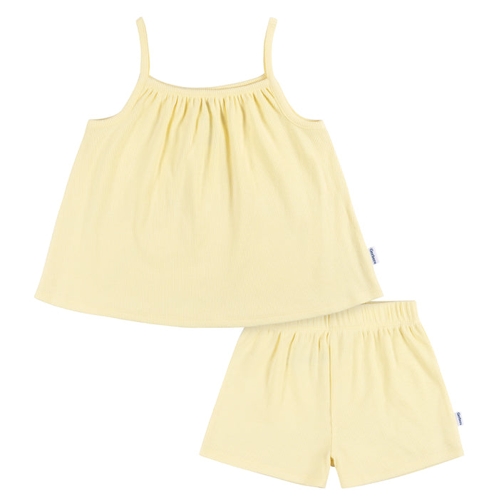Gerber 2-Piece Infant and Toddler Girls Yellow Tank Top & Shorts Set, 5T (439046 G03 TD1 5T)