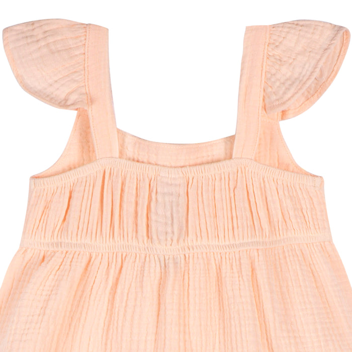Gerber Toddler Girls Tiered Cotton Gauze Dress, Blush, 2T (433536 G01 TD1 2T)