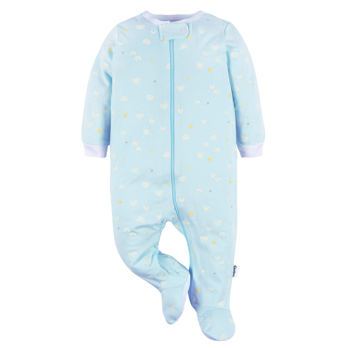 Gerber 2-Pack Baby Boys Little Animals Sleep n Play Pajamas, 0-3 Months (473035 N01 NB5 0/3)
