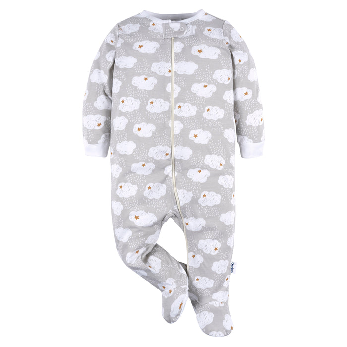 Gerber 2-Pack Baby Boys Sheep Sleep n Play Pajamas, 3-6 Months (473035 N02 NB5 3/6)