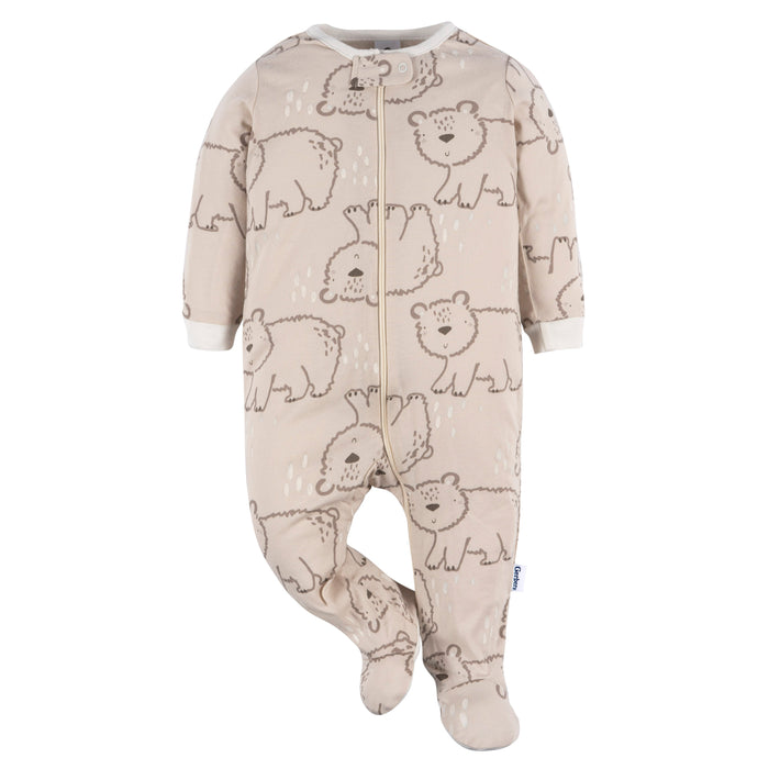 Gerber 2-Pack Baby Boys Safari Sleep n Play Pajamas, 3-6 Months (473035 N04 NB5 3/6)