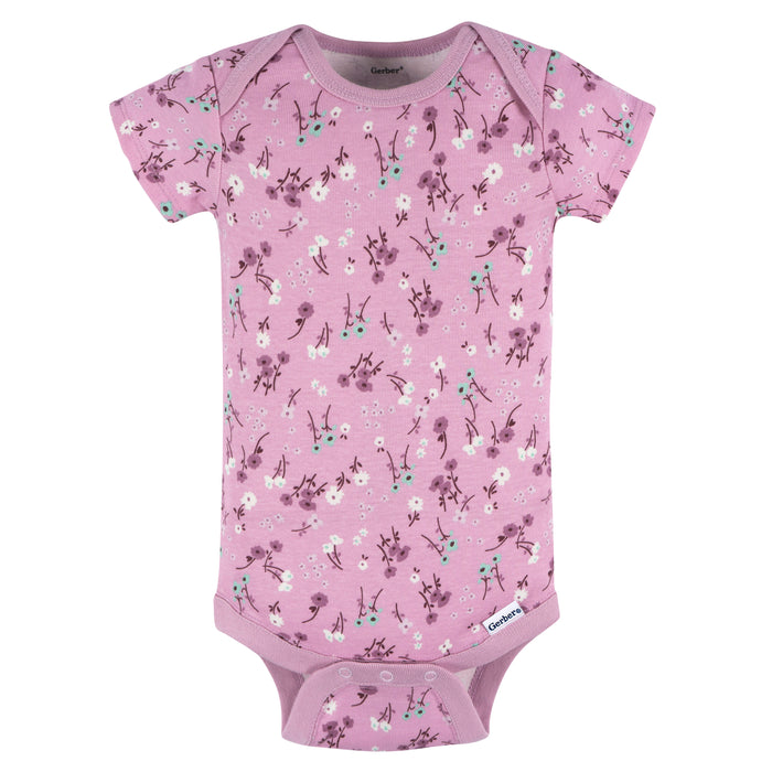 Gerber 2-Piece Baby Girl Floral Onesie & Pants Set, 12 Months (472085 G02 NB5 12M)