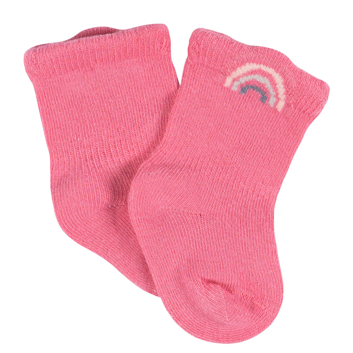 Gerber 3-Pack Baby Girls Bunny Ballerina Socks, 12 Months (473335 G03 NB3 12M)