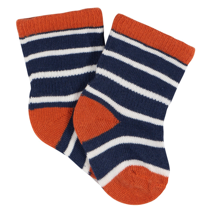 Gerber 3-Pack Baby Boys Fox Socks, 3-6 Months (473335 B03 NB3 3/6)