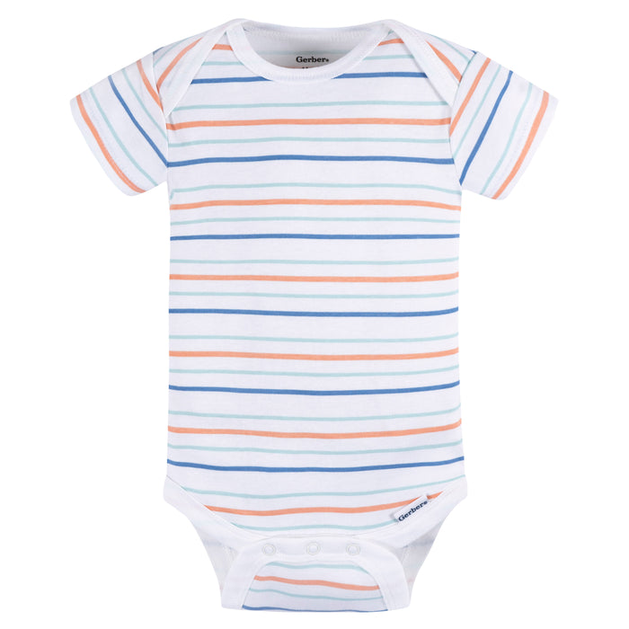 Gerber 3-Pack Baby Boys Car Short Sleeve Onesies, 12 Months (445628 B05 NB3 12M)