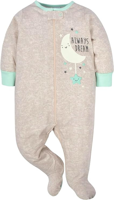 Gerber 2-Pack Baby & Toddler Boys Moon & Stars Pajamas, 12 Months (439941 N01 12M)