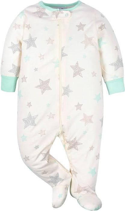 Gerber 2-Pack Baby & Toddler Boys Moon & Stars Pajamas, 0-3 Months (439941 N01 0/3)