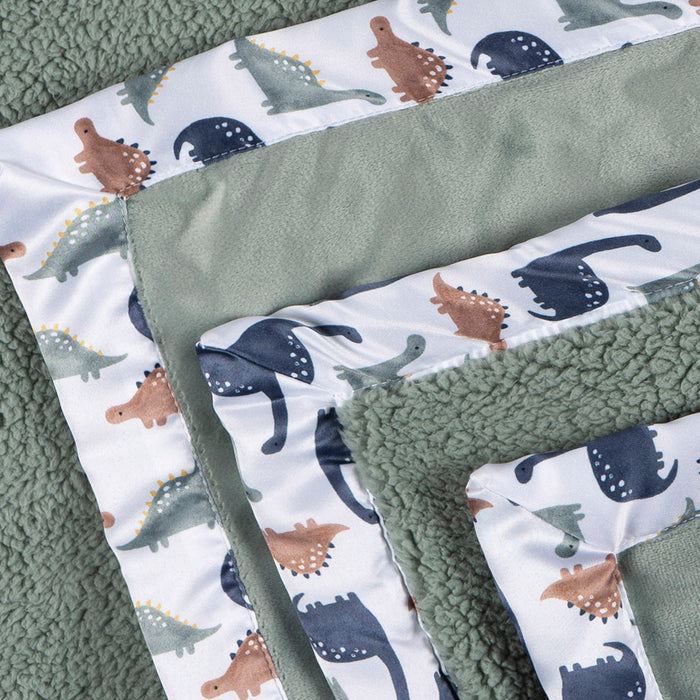 Gerber 2-Ply Plush Boys Baby Blanket - Dino Time (469301 B03 OSZ)