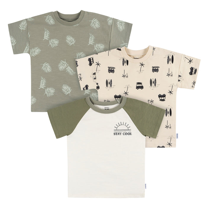 Gerber 3-Pack Toddler Boys Stay Cool Tees 5T (435236 B02 TD1 5T)
