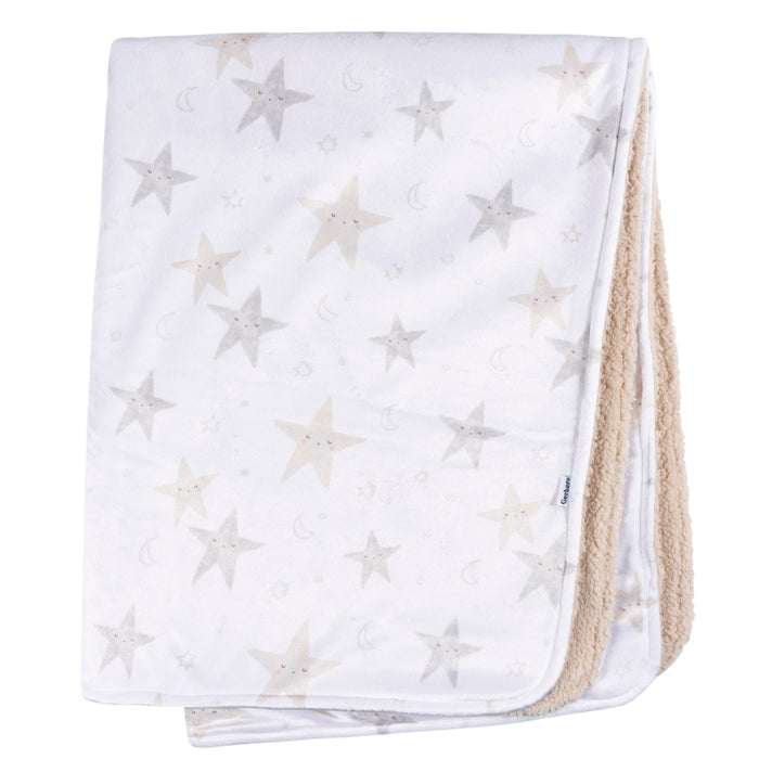 Gerber Plush Neutral Baby Blanket Celestial Stars (468791 N05 OSZ)