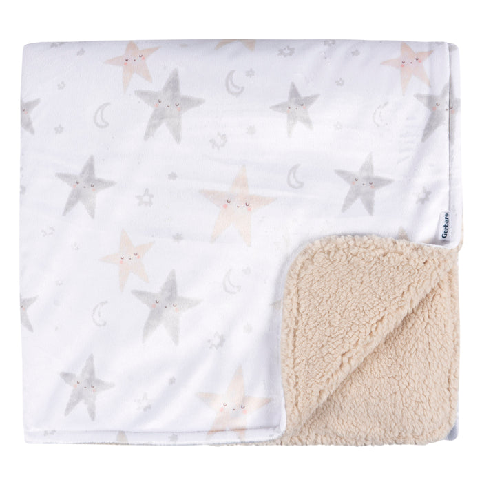 Gerber Plush Neutral Baby Blanket Celestial Stars (468791 N05 OSZ)