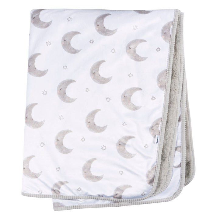 Gerber Plush Neutral Baby Blanket Celestial Moons (468791 N09 OSZ)