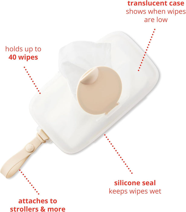 Skip Hop Grab & Go Snug Seal Wipes Case, Oat - Preggy Plus