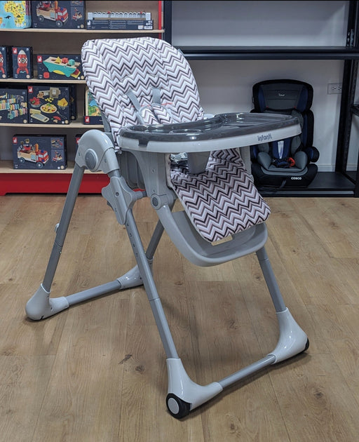 New & Assembled Infanti Appetite High Chair - Greystone (Stripes) - Preggy Plus