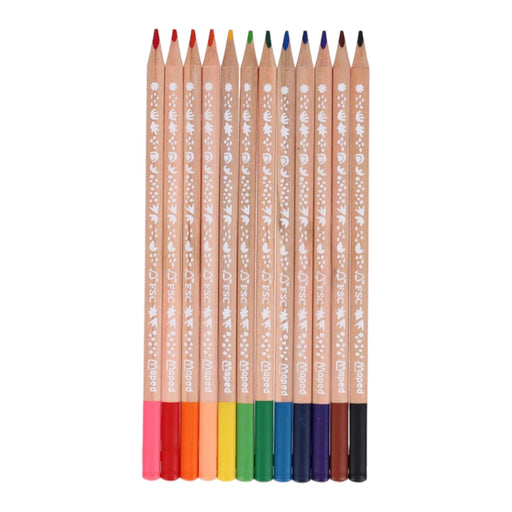 Maped Colour Pencils 12ct, Smiling Planet - Preggy Plus