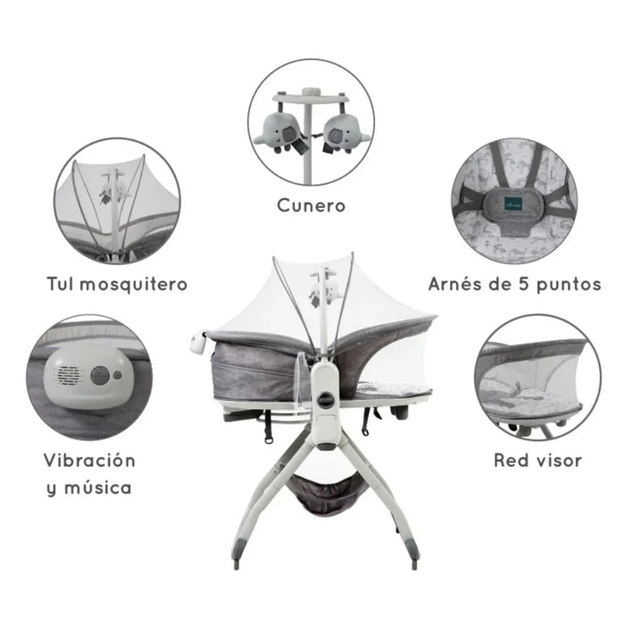 Premium Baby 6 in 1 Multifunctional Rocker/Bassinet