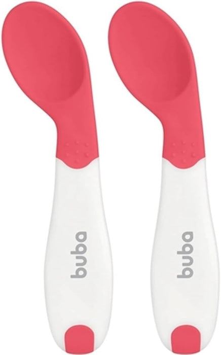 Buba 2-Pack Heat-Sensitive  Training Spoons - Pink - Preggy Plus