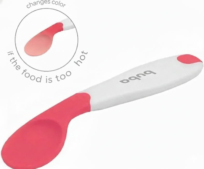 Buba 2-Pack Heat-Sensitive  Training Spoons - Pink - Preggy Plus