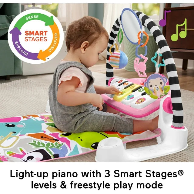 Fisher-Price Glow and Grow Kick & Play Piano Gym (Updated Version) - Pink - Preggy Plus