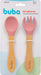 Buba Silicone and Bamboo Cutlery Set - Pink - Preggy Plus