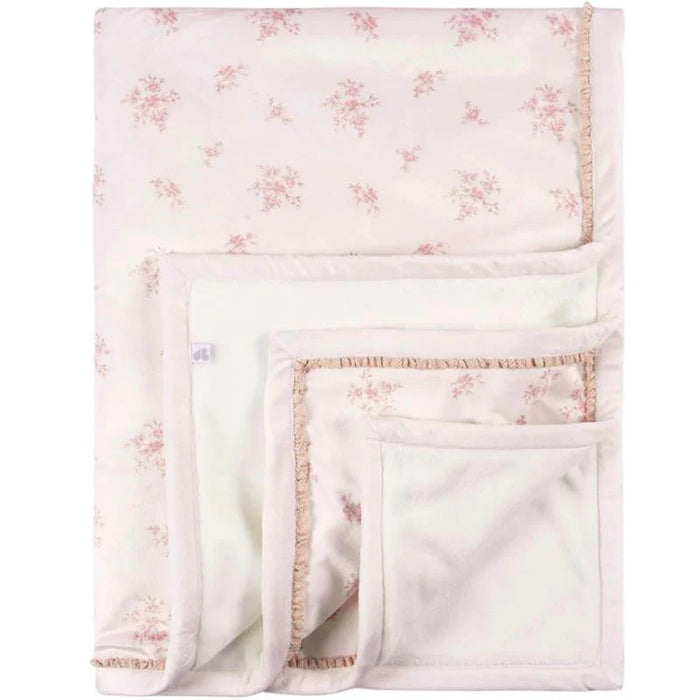 Gerber Plush Baby Girls Blanket - Pink Floral (138653 G01 OSZ) - Preggy Plus