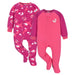 Gerber 2-Pack Baby & Toddler Girls Pink Fox Fleece Pajamas, 12 Months - Preggy Plus