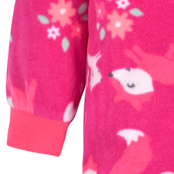 Gerber 2-Pack Baby & Toddler Girls Pink Fox Fleece Pajamas, 24 Months - Preggy Plus