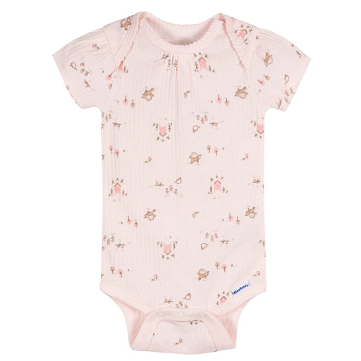Gerber 3-Piece Baby Pink Garden Onesie Set, 0-3 Months (645915 G01 NB2 0-3M) - Preggy Plus