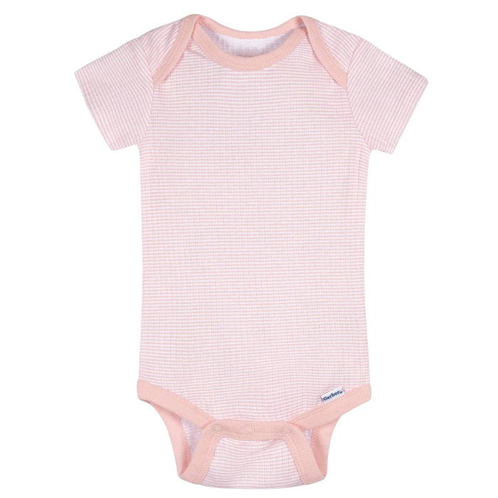 Gerber 3-Piece Baby Pink Garden Onesie Set, 0-3 Months (645915 G01 NB2 0-3M) - Preggy Plus